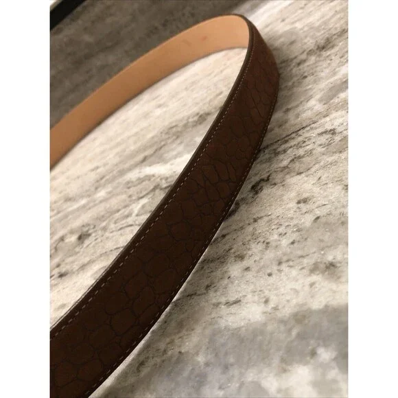 USA Made MARTIN DINGMAN 44 Brown Leather HANDMADE Belt 5007006 - Picture 4 of 11